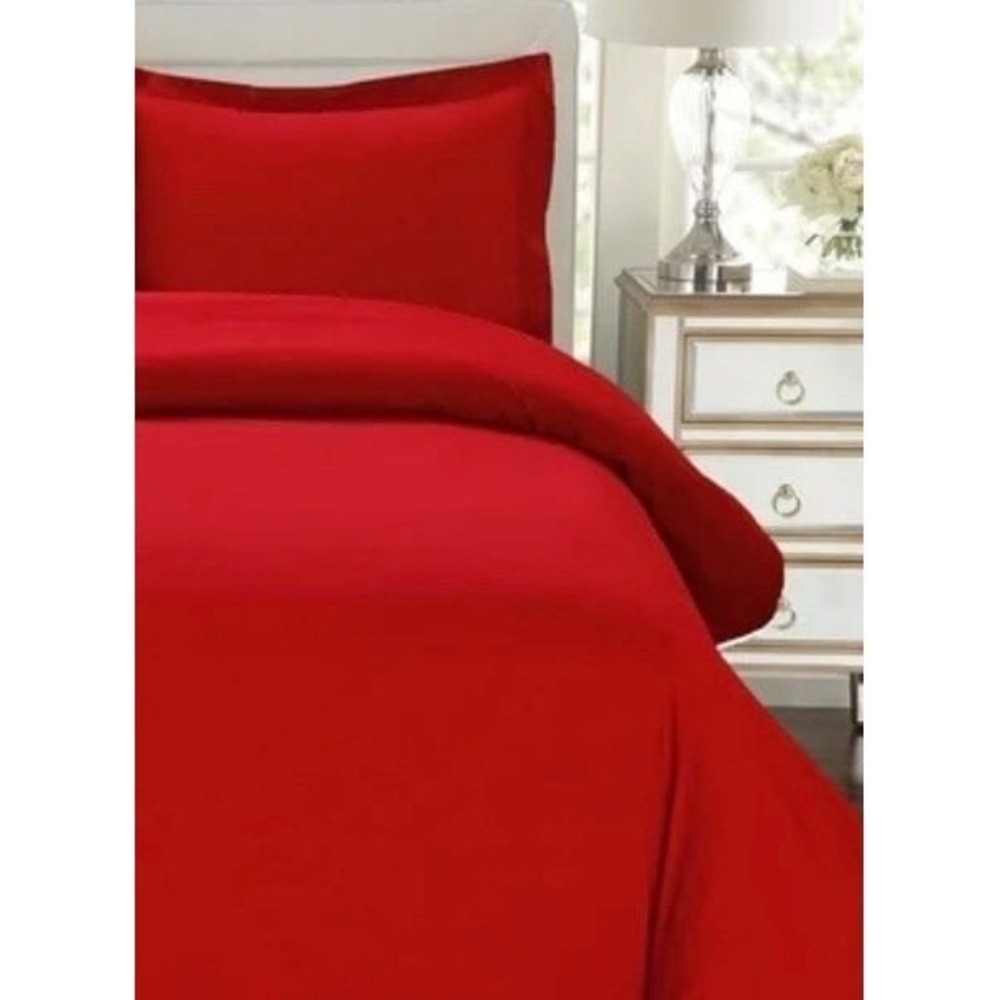 NIB Red Duvet Cover‎ and Sham for Twin Bed